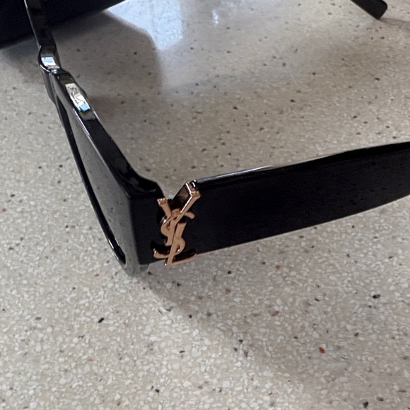 Yves Saint Laurent Accessories - Yves Saint Laurent Black Sunglasses with Gold Details